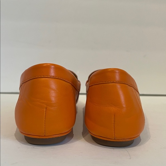 Michael Michael Kors Orange Leather Loafers Flats Shoes Size 9.5 - Picture 4 of 14